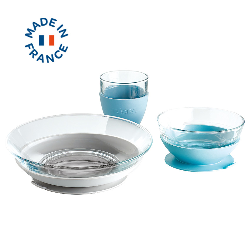 Vajilla infantil de cristal 3 piezas Jungle 