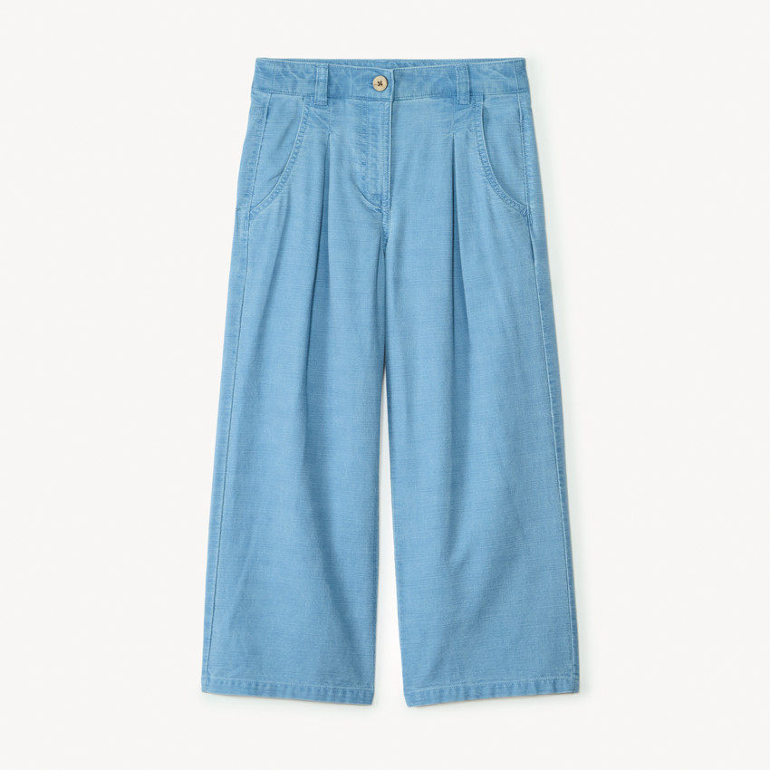 Pantalón recto amplio efecto jeans para niña 