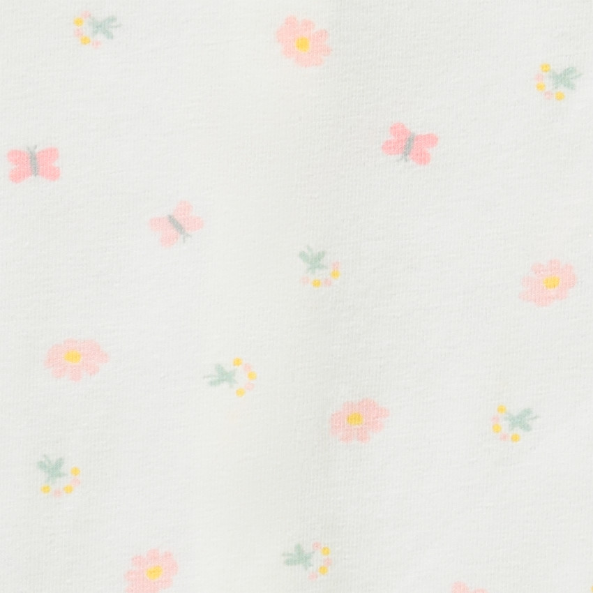 Conjunto de 2 piezas con peto bordado de mariposa para bebé niña  Additional Conjunto de 2 piezas con peto bordado de mariposa para bebé niña