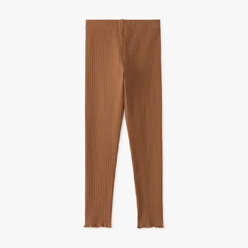Leggings para niña de canalé liso 