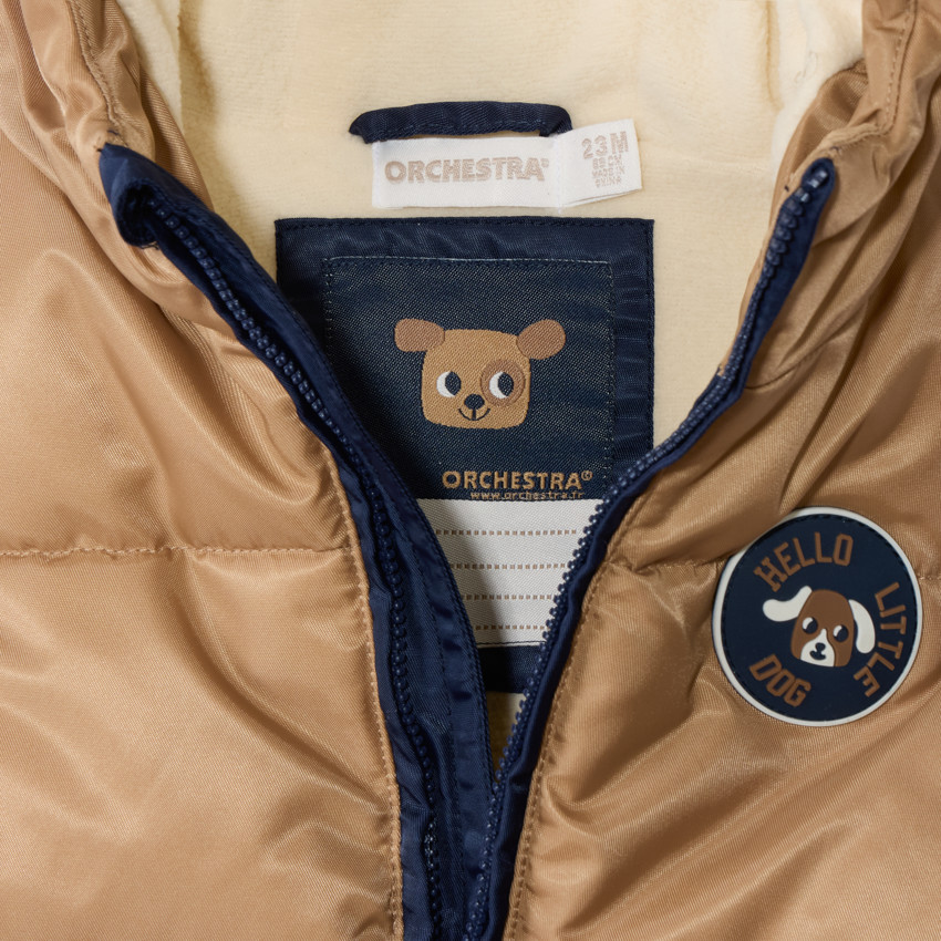 Doudoune sans manches bicolore pour bébé garçon 