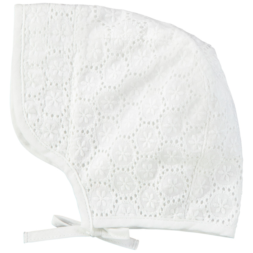 Béguin de bordado inglés para bebé niña 