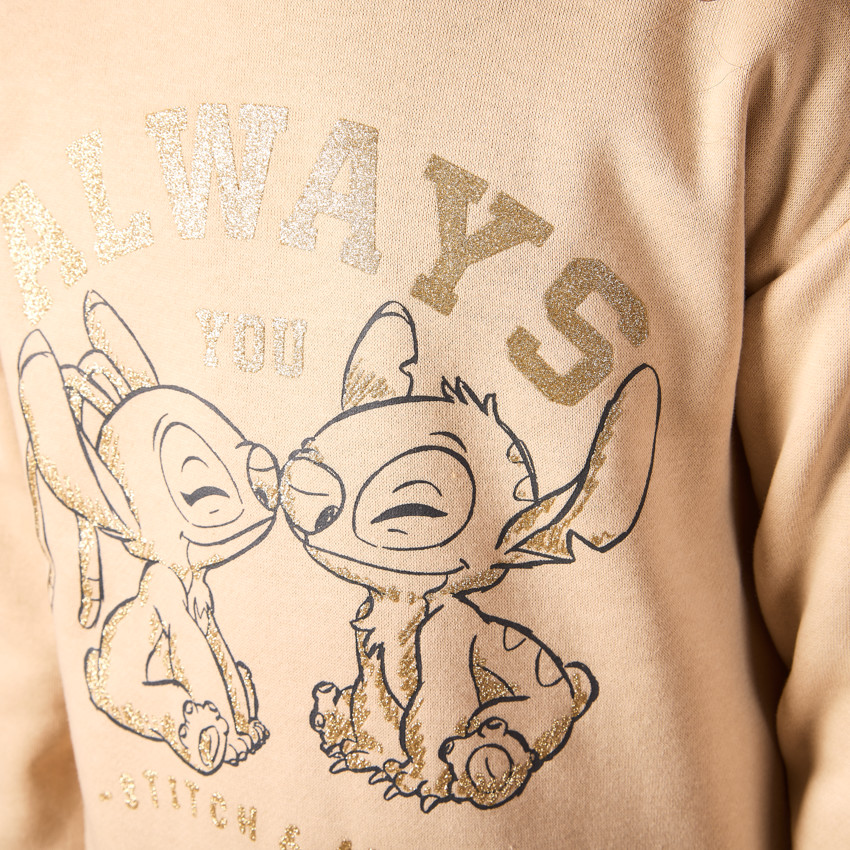 Ropa de niña con mangas largas y estampado de Stitch de Disney 