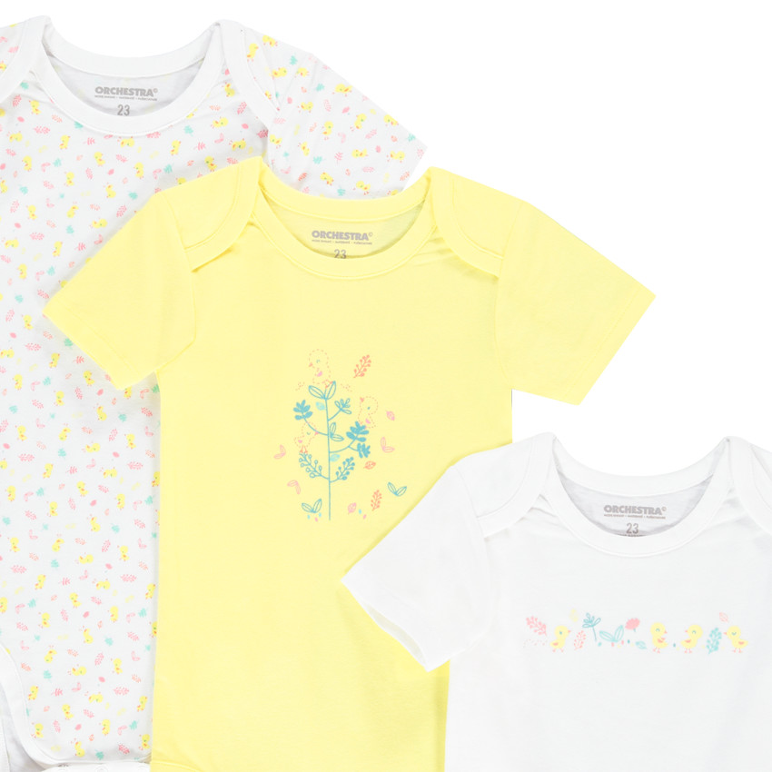 Pack de 7 bodies manga corta para bebé niña 