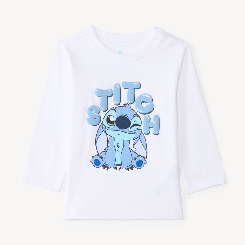 Camiseta de manga larga para bebé niño Stitch Disney 