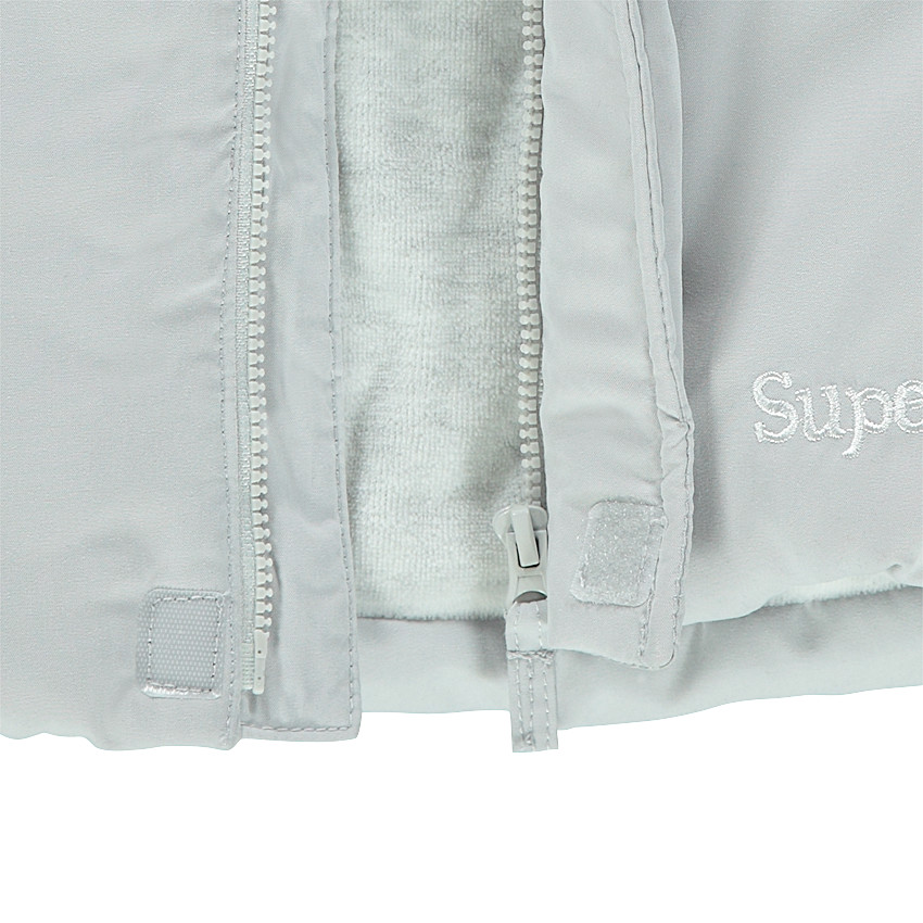 Parka de microfibra con capucha y forro de terciopelo 