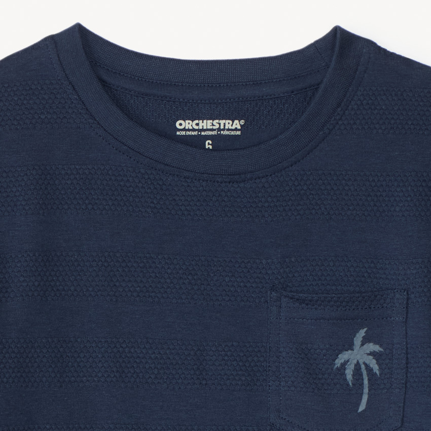 Camiseta de malla con estampado de palmera niño 