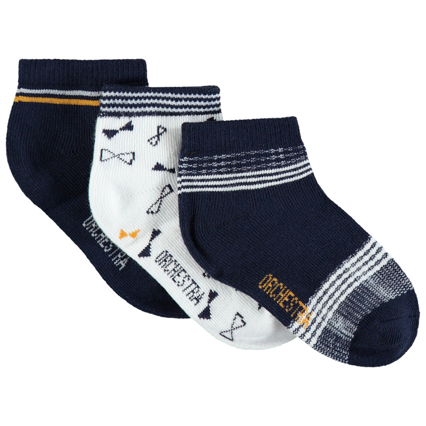 Pack de 3 pares de calcetines a rayas con lazos  Additional Pack de 3 pares de calcetines a rayas con lazos