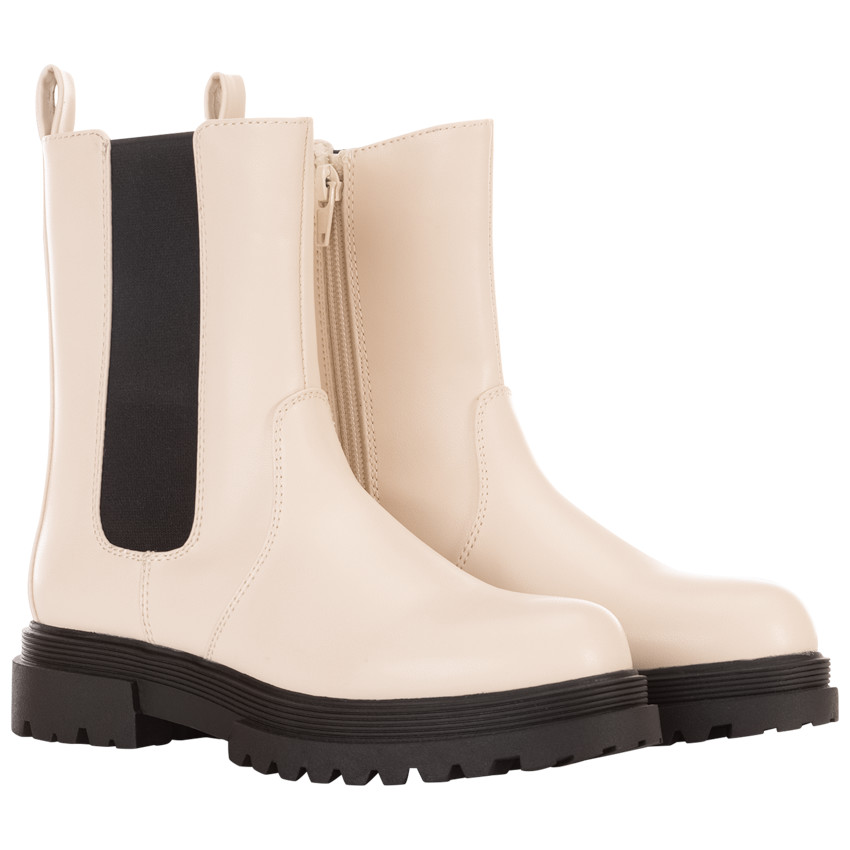 Botines de efecto cuero con suela chunky para niña 