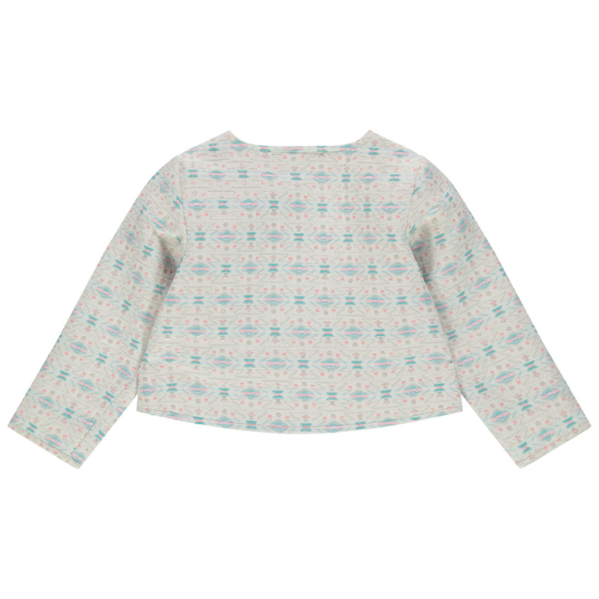 Chaqueta con dibujos de jacquard all over y lazo bordado  Additional Chaqueta con dibujos de jacquard all over y lazo bordado