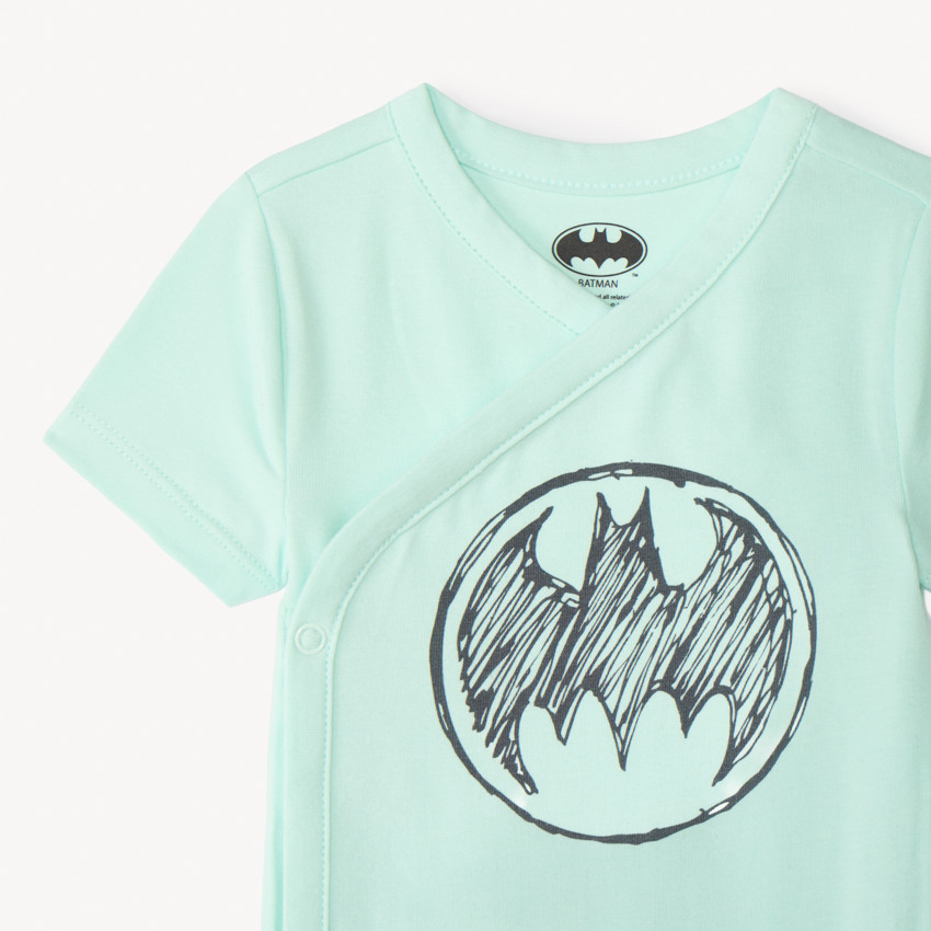 Lote de 3 bodies de manga corta de Batman Warner para bebé niño, con aperturas diferentes según la edad. 
