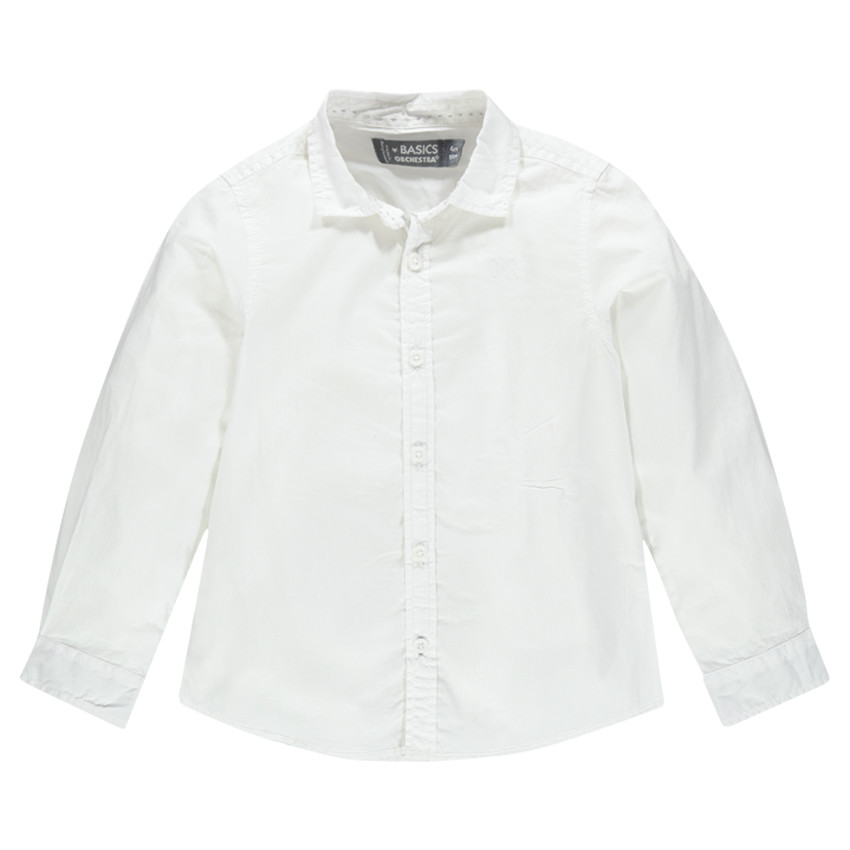 Camisa manga larga de algodón liso 