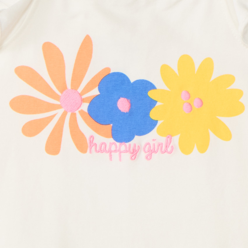 Camiseta sin mangas corta con volantes y espalda nadadora para niña 