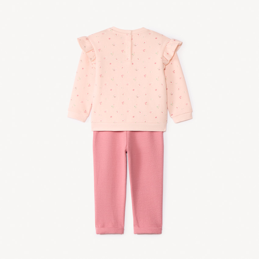 Ensemble jogging avec sweat imprimé pour bébé fille 