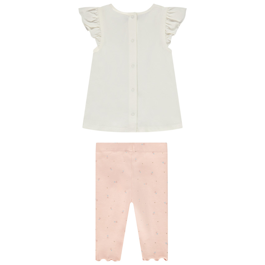 Conjunto 2 piezas túnica estampada + corsario estampado para bebé niña 