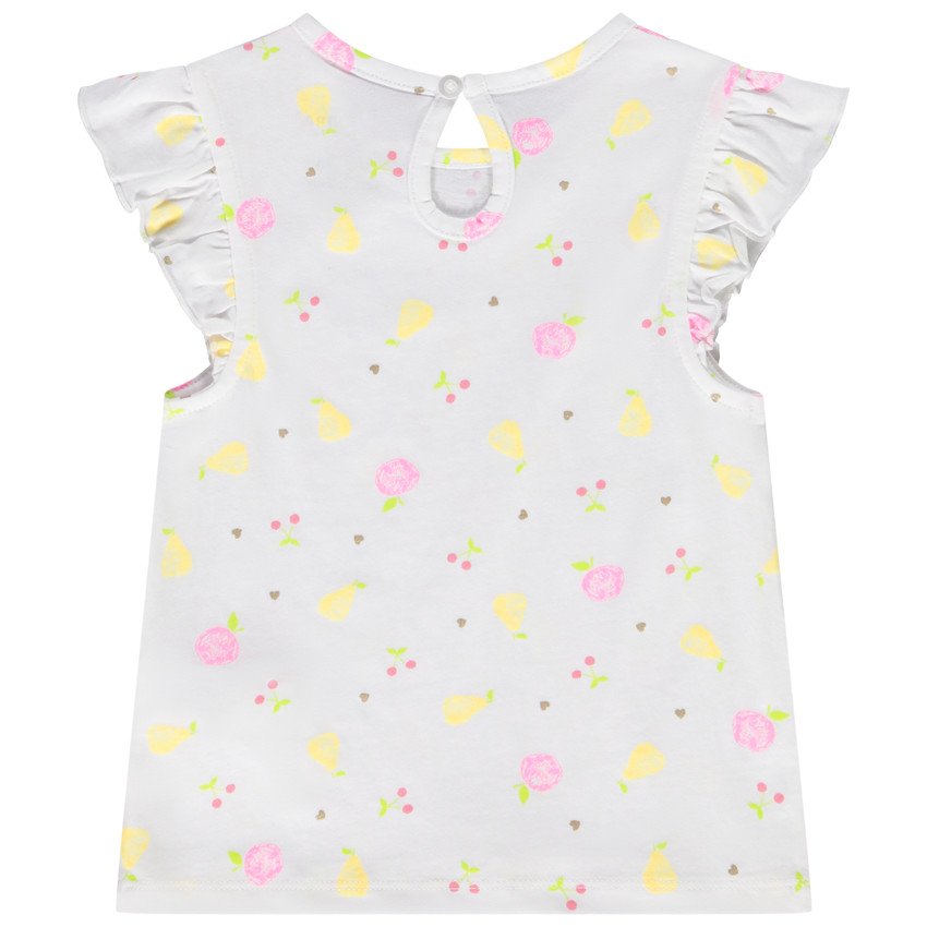 Pack de 2 camisetas de manga corta con volantes de jersey para bebé niña 