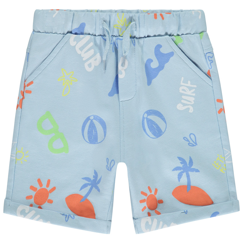 Bermudas de felpa con estampado de playa para bebé niño 