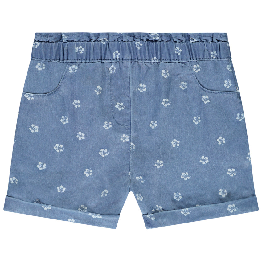 Short estampado flores de hibisco para niña 
