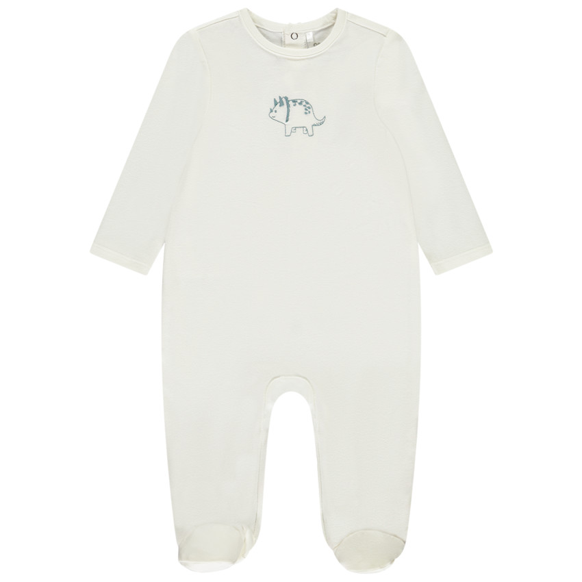 Pelele liso con animal bordado para bebé niño 