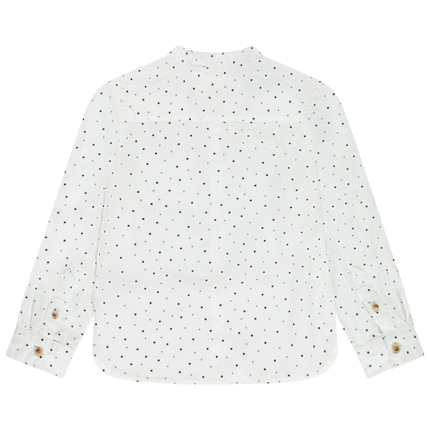 Camisa de manga larga estampada de cuadros + pañuelo para niño 