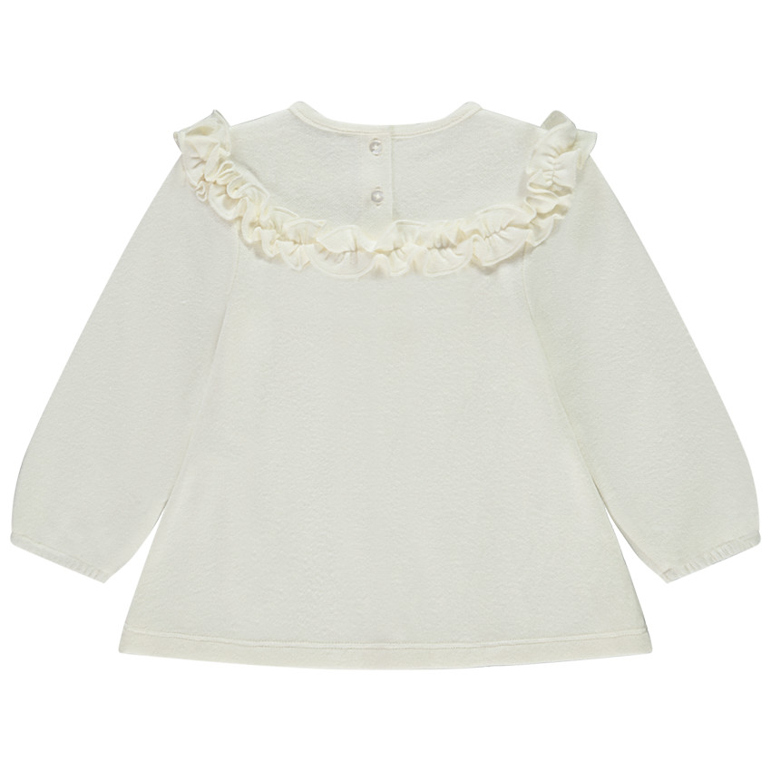 Túnica de punto con volantes y mangas largas para bebé niña 