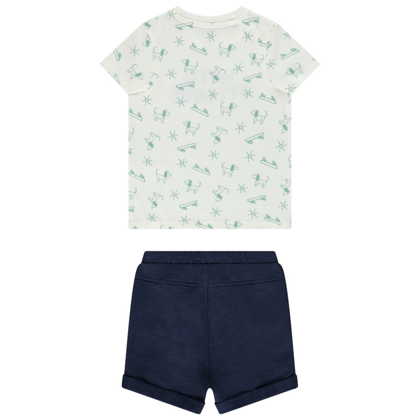 Ensemble de plage en molleton t-shirt imprimé chiens + short pour bébé garçon  Additional Ensemble de plage en molleton t-shirt imprimé chiens + short pour bébé garçon