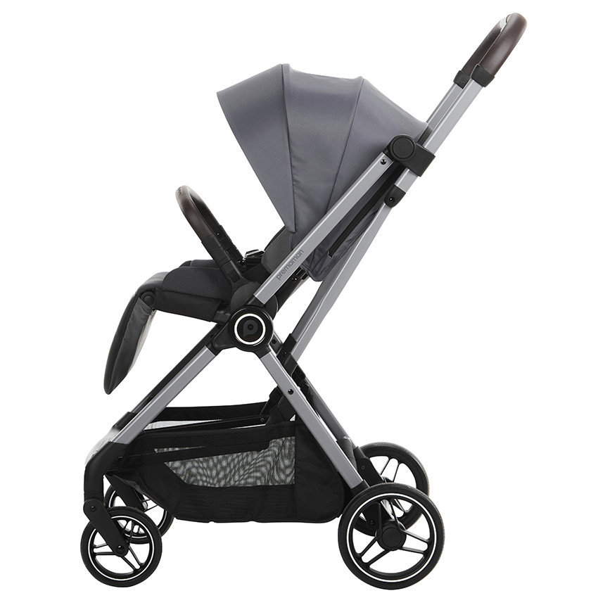 Silla de paseo compacta Flora negra 