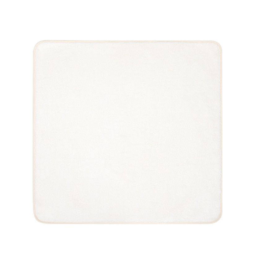 Manta bicolor 80 x 80 cm estampado ovejas La Vie à la Ferme beige 