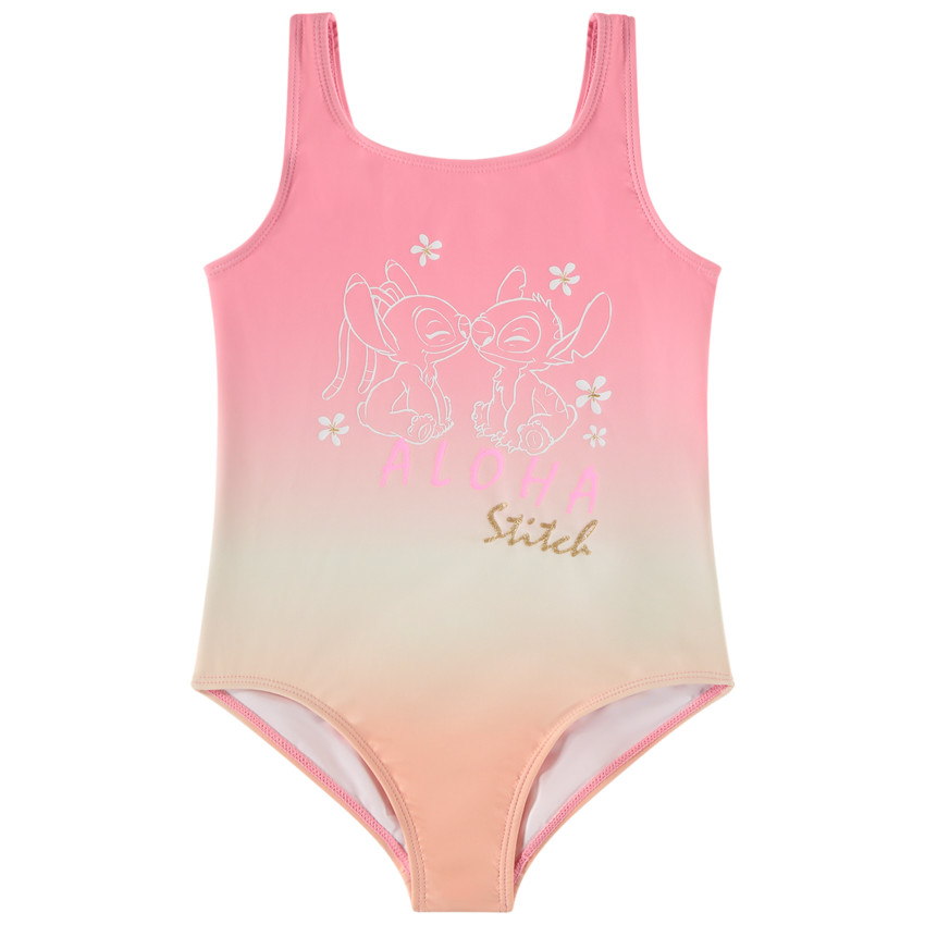 Maillot de baño 1 pieza Stitch Disney efecto tie and dye para niña 