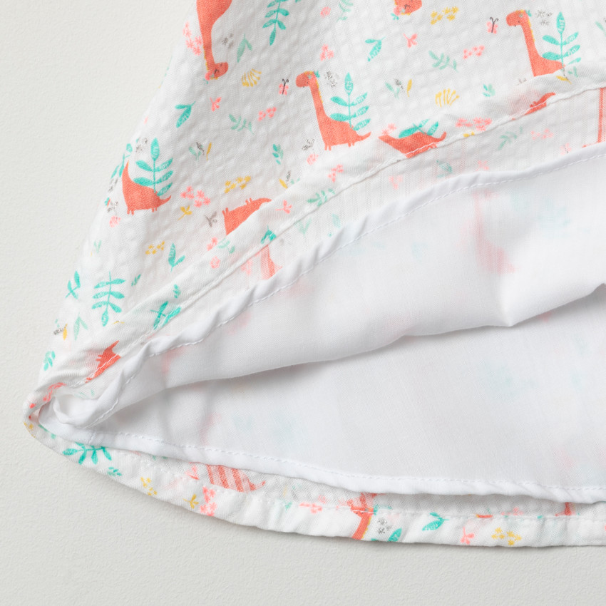 Vestido de tirantes finos con estampado de dinosaurios "all-over" 