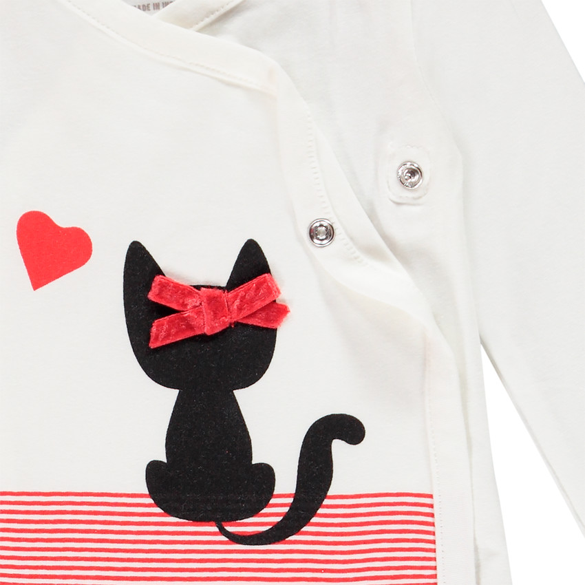 Pack 3 bodies manga larga estampado gato 