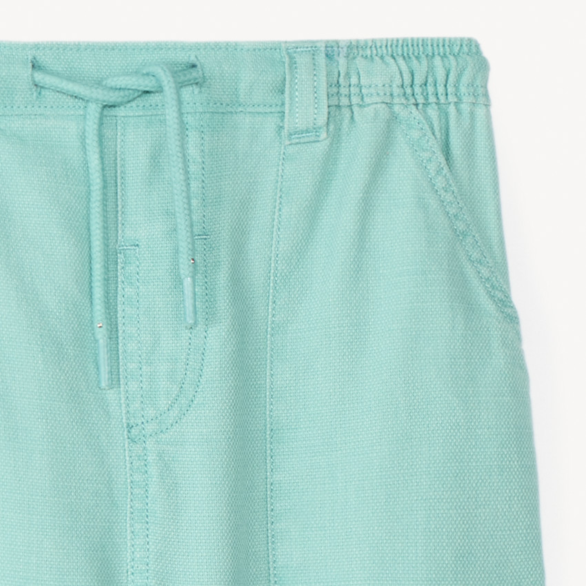 Pantalón de tela con puños para bebé niño. 