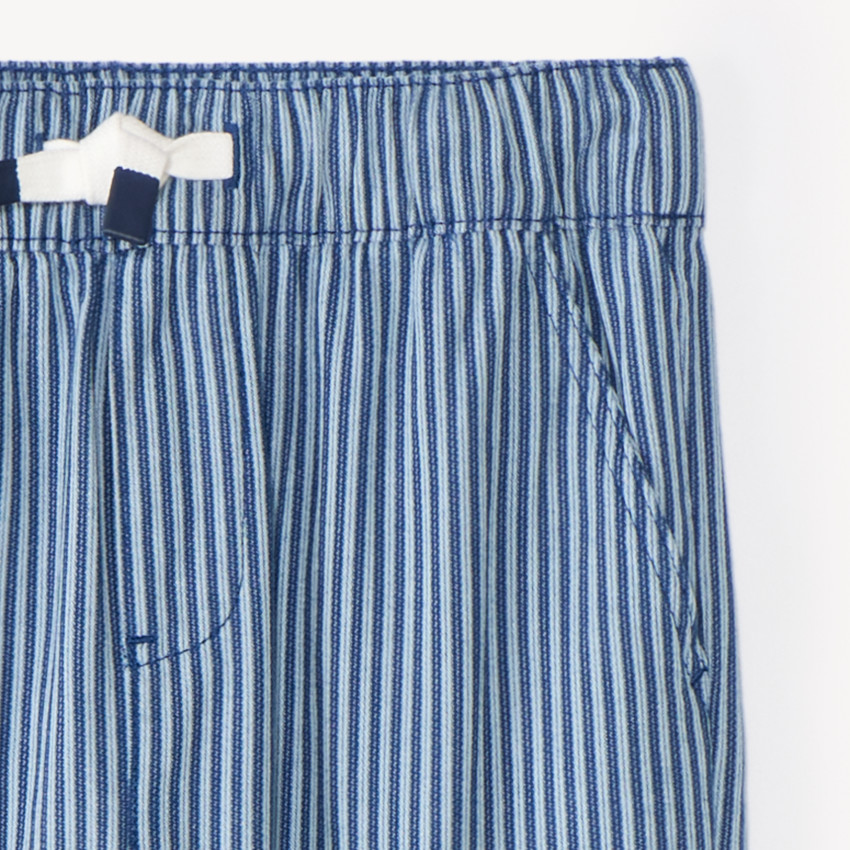 Pantalón boy baggy de tela a rayas 
