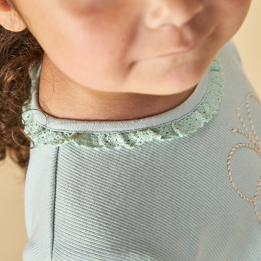 Vestido efecto 2 en 1 con estampado de mariposas para bebé niña 