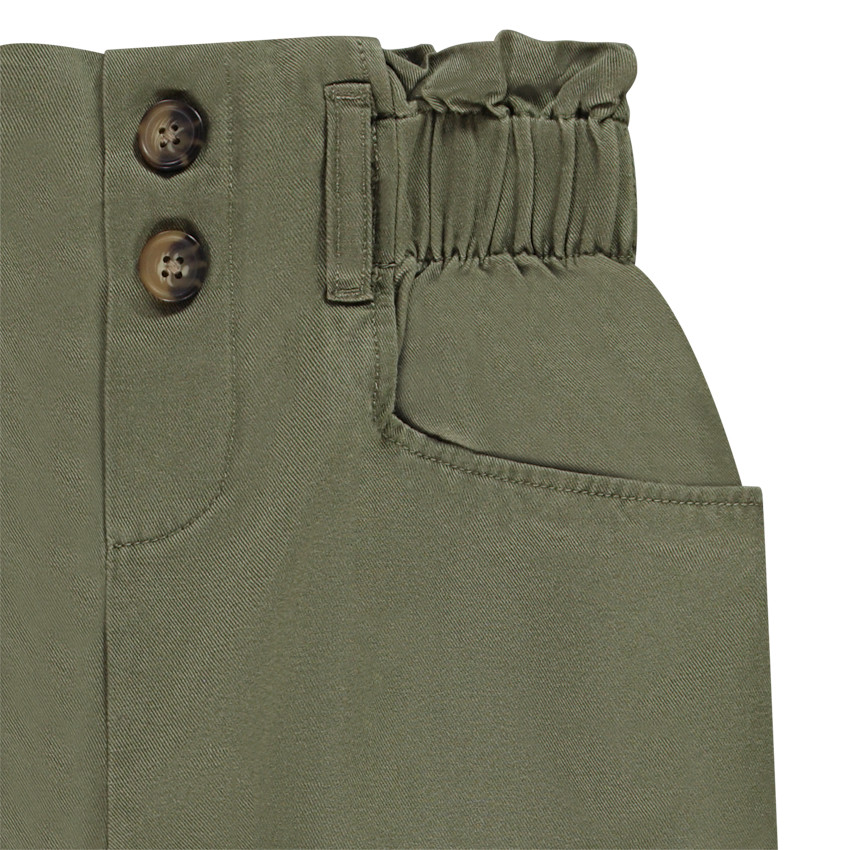 Pantalón paperbag fluido con cintura elástica para niña  Additional Pantalón paperbag fluido con cintura elástica para niña