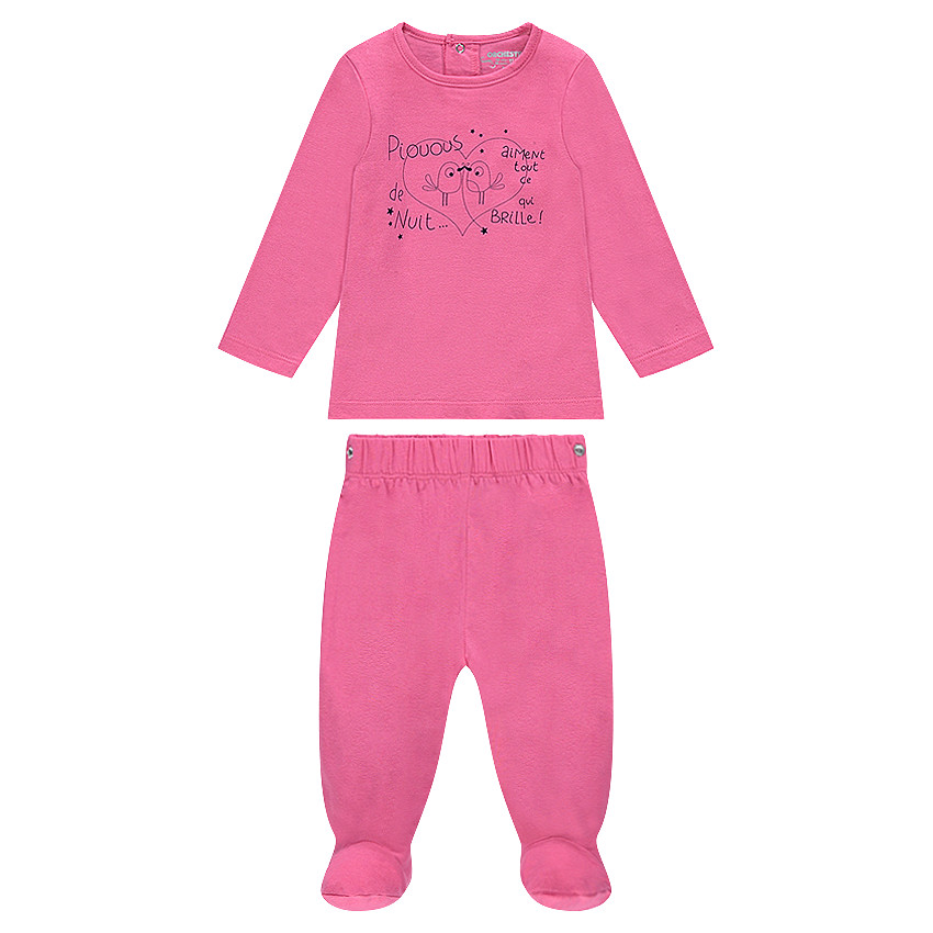 Pijama de punto con estampado de fantasía 