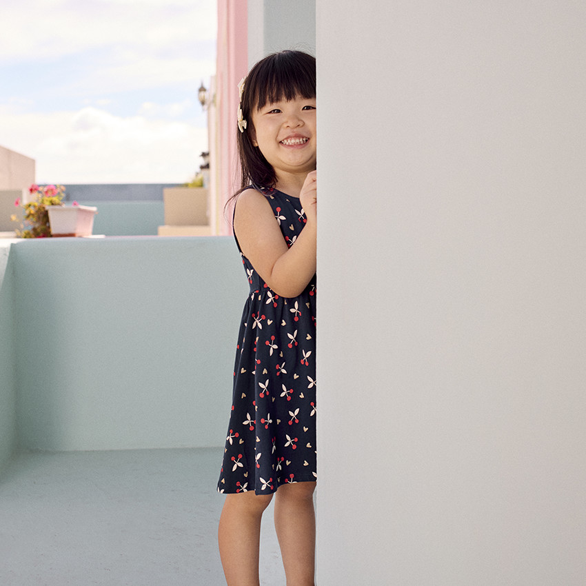 Vestido sin mangas estampado fantasía para bebé niña 