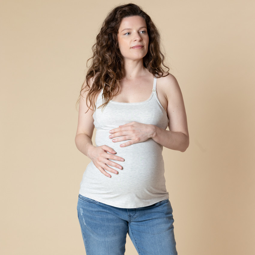 Débardeur de lactancia liso con sujetador integrado 