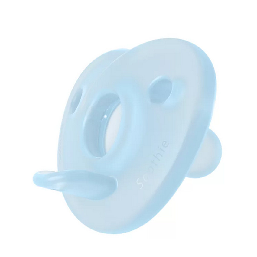 Chupete 100% Silicona Soothie +0m - Azul - 2 piezas 