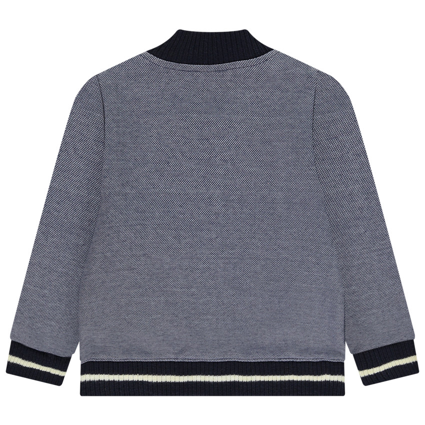 Chaleco de punto piqué con cuello Teddy y bordado para bebé niño 