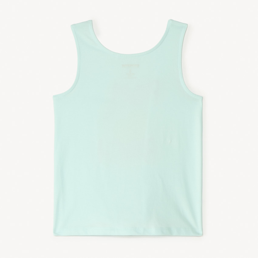 Camiseta sin mangas con efecto anudado y estampado brillante para niña 
