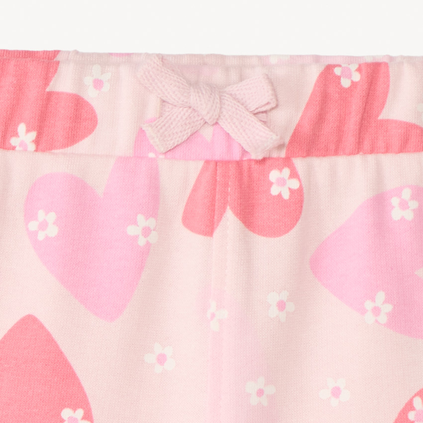Pantalón corto de felpa con estampado para niña bebé 