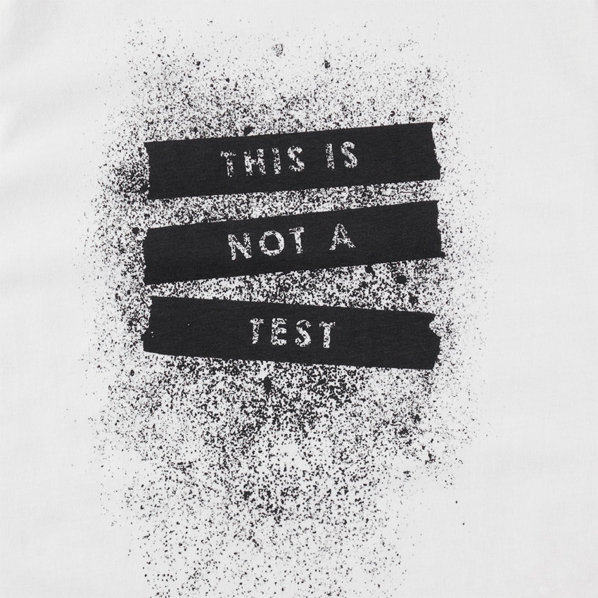 Júnior - Camiseta de manga corta de punto con inscripciones y efecto spray 