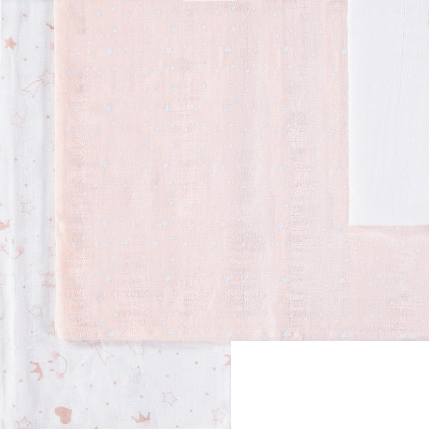 Juego de 3 muselinas de Tetra con motivo Smiley Girl 