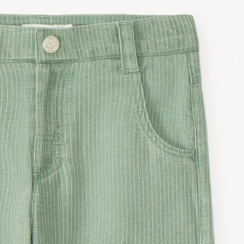 Bermudas de tela texturizada con efecto rayado para niño 