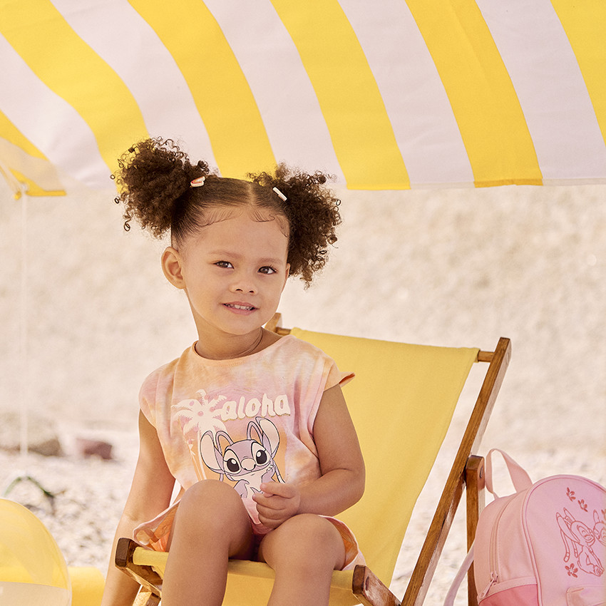 Ropa de niña con efecto tie & dye de Angel Disney y grandes lentejuelas 