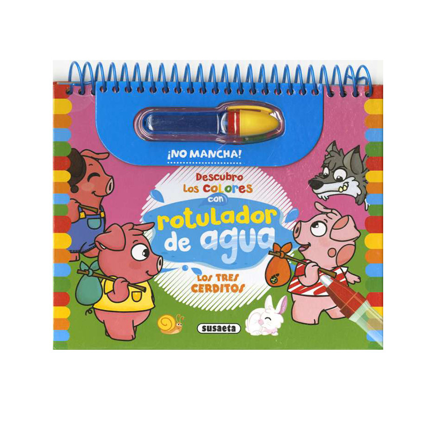 Libro con rotulador de agua "Los tres cerditos" +4 años 