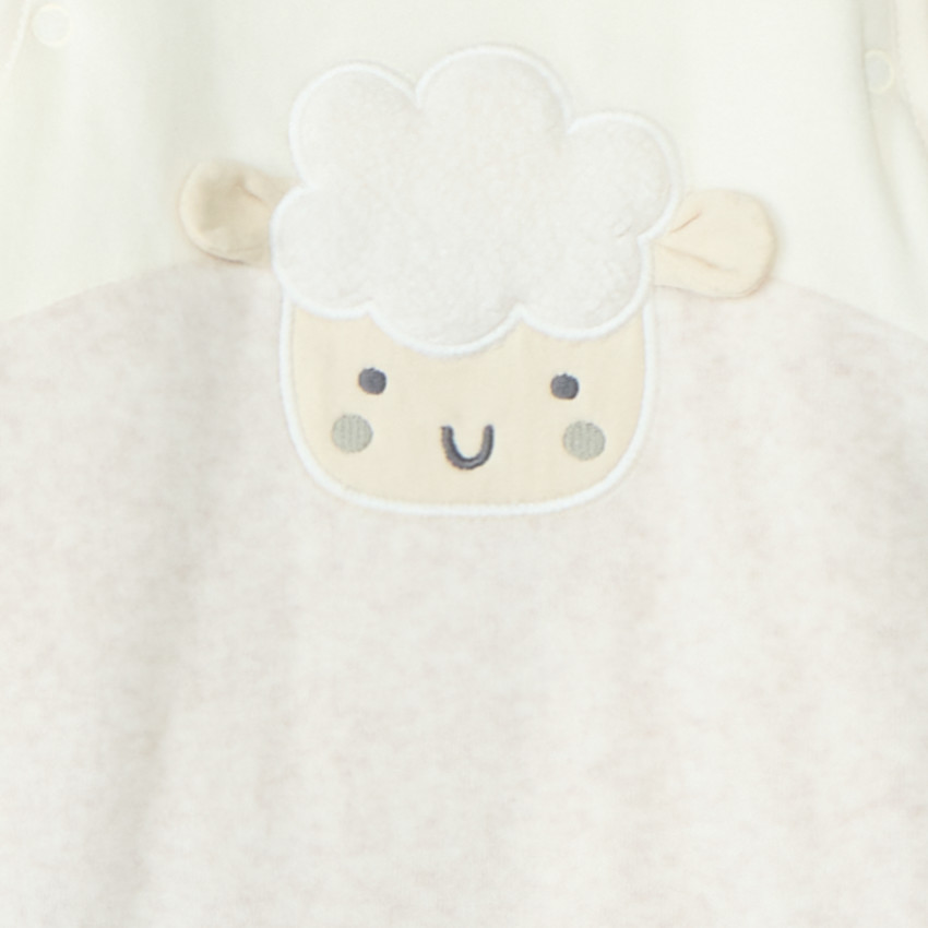 Gigoteuse en velours TOG 4 à manches amovibles et patch mouton pour bébé 