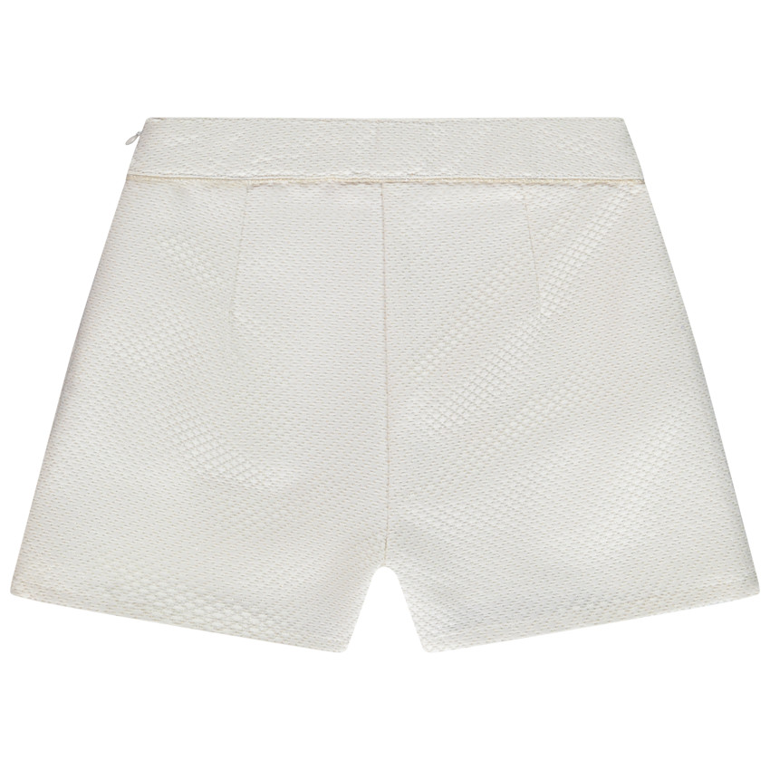 Short de talle alto en jacquard y lúrex niña 