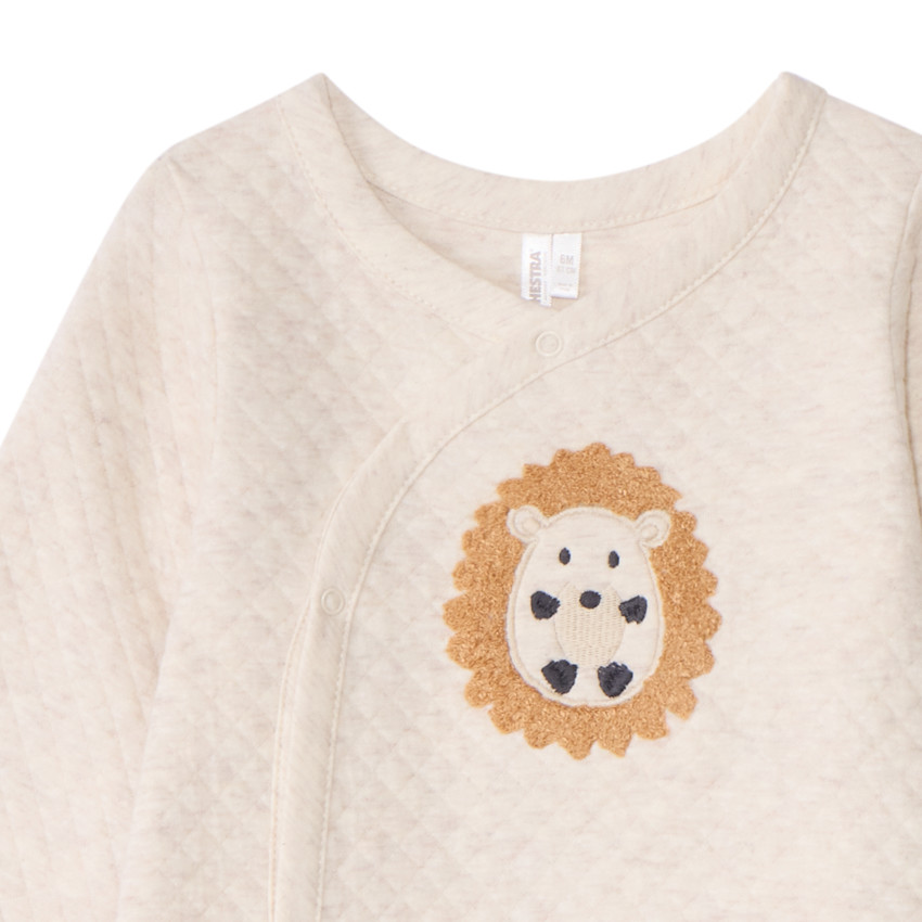 Pelele acolchado con parche de erizo para bebé 